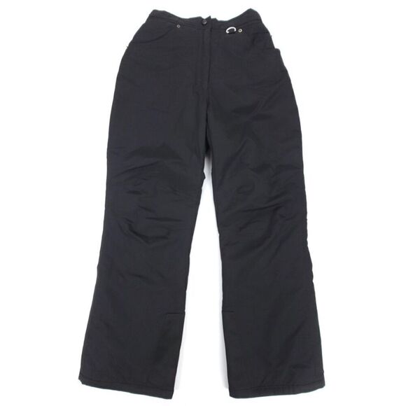 SLALOM Nylon Insulated Softshell High Rise Pull On Snow Pants Womens Small Black - Picture 1 of 8